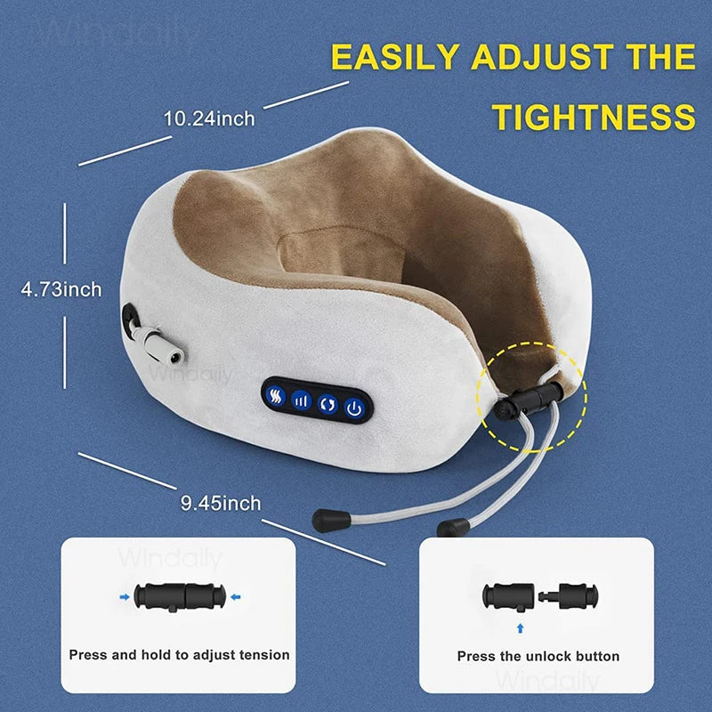 U-Shaped Electric Neck Massager 3D Shiatsu