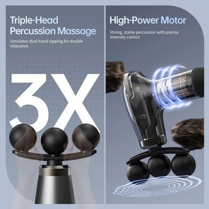 Ergonomic Massage Gun with Long Curved Handle
