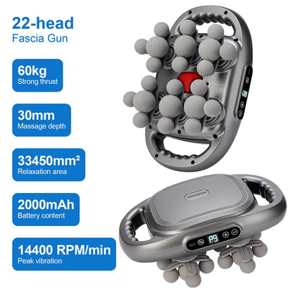 22-Head High-Frequency Body Massage Gun