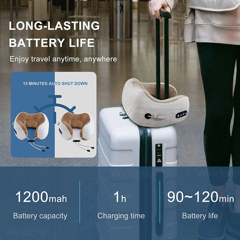 U-Shaped Electric Neck Massager 3D Shiatsu
