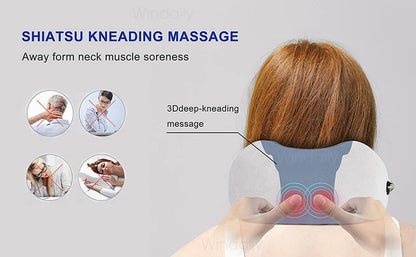 U-Shaped Electric Neck Massager 3D Shiatsu
