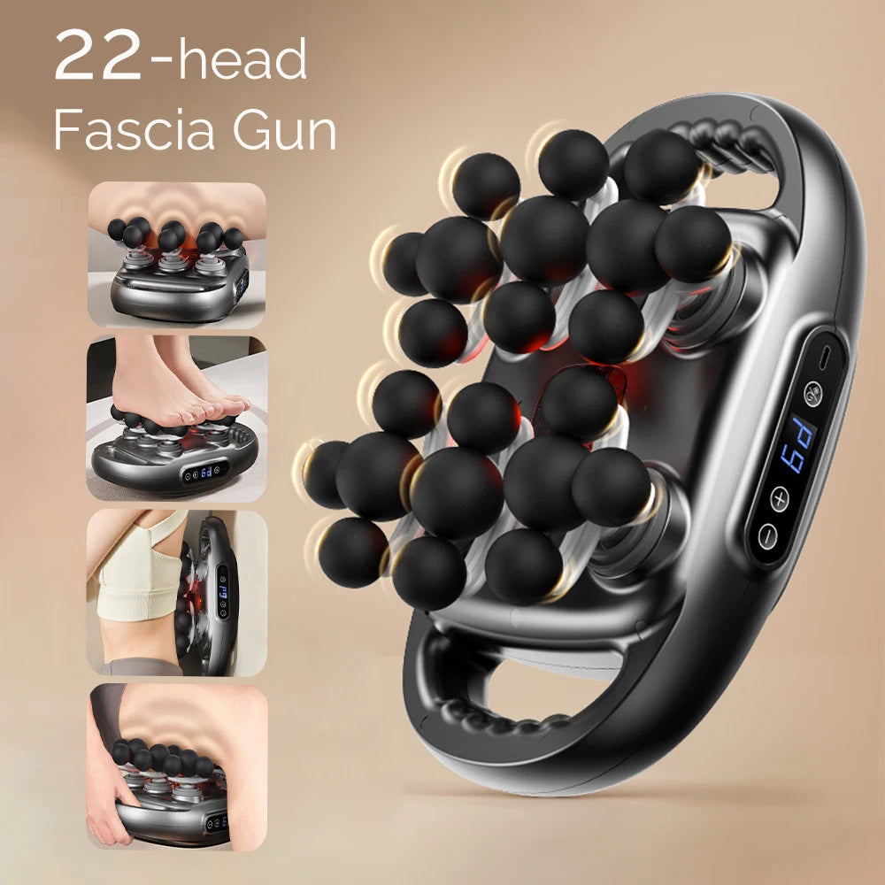 22-Head High-Frequency Body Massage Gun