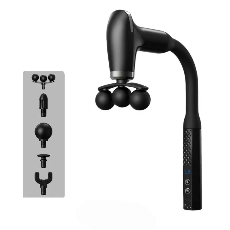 Ergonomic Massage Gun with Long Curved Handle