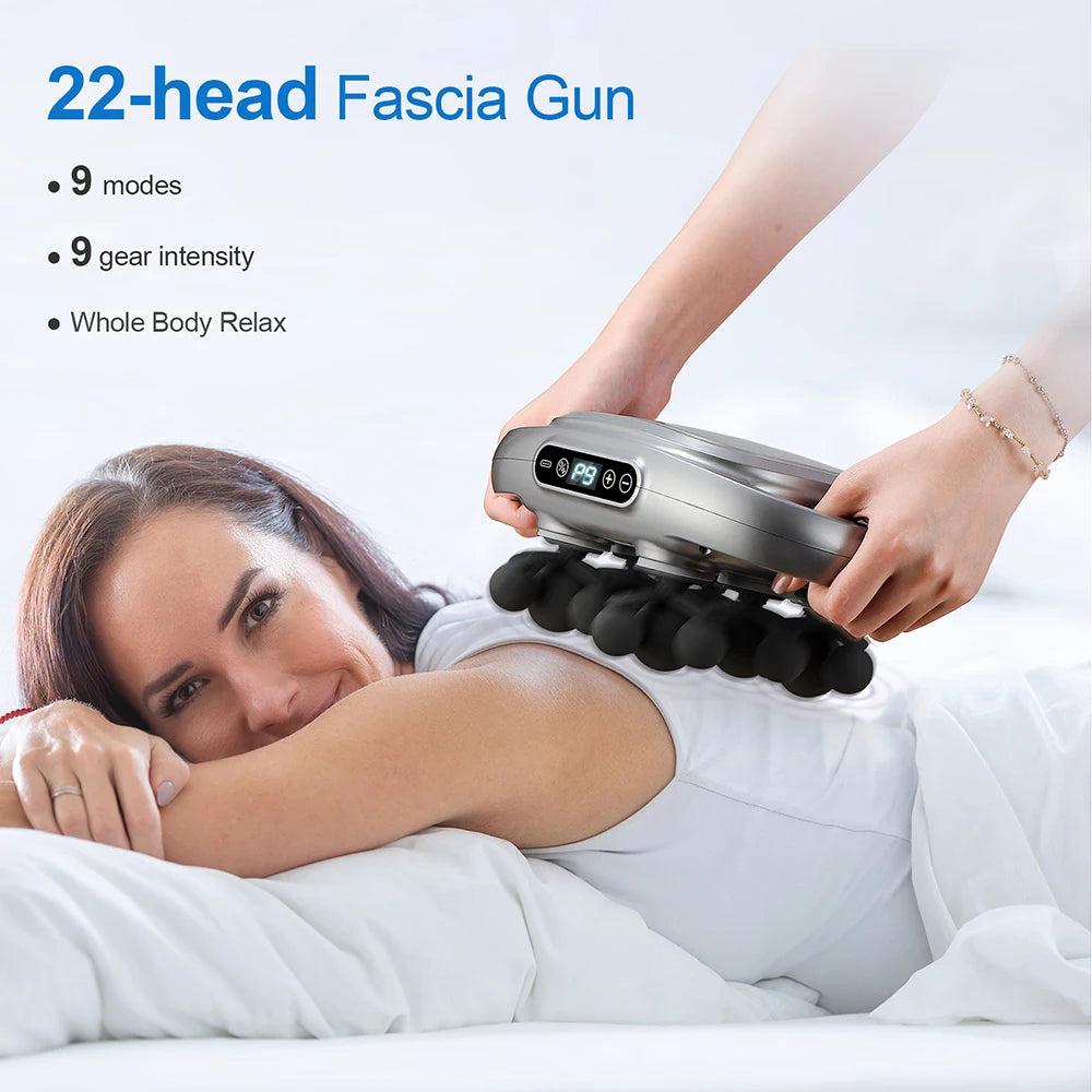 22-Head High-Frequency Body Massage Gun