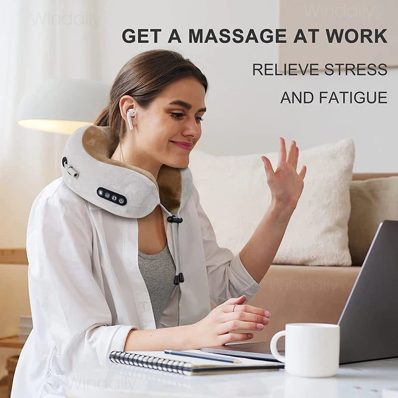 U-Shaped Electric Neck Massager 3D Shiatsu