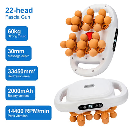 22-Head High-Frequency Body Massage Gun
