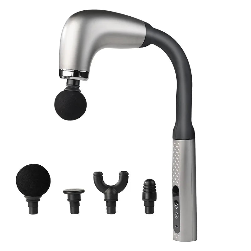 Ergonomic Massage Gun with Long Curved Handle
